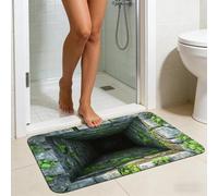 3D Hole Rug - Realistic Scene Props Optical Illusion Living Room Floor Rug, Non-Slip Area Mat, Study Guesthouse Entrance Sofa Side, Dorm Apartment Family Gathering, Housewarming Decor Gift | S