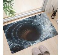 3D Hole Rug, Rugs That Look Like a Hole, Trap Optical Illusion Bottomless Non-Slip Doormat, Test & Game with Your Cat Or Dog, for Door Entrance, Bathroom, Living Room (10, 60 * 90cm/23.6 * 35.4in)