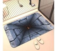 3D Hole Rug, Rugs That Look Like a Hole, Trap Optical Illusion Bottomless Non-Slip Doormat, Test & Game with Your Cat Or Dog, for Door Entrance, Bathroom, Living Room (8, 40 * 60cm/15.7 * 23.6in)