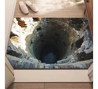 3D Hole Rug, Rugs That Look Like a Hole, Trap Optical Illusion Bottomless Non-Slip Doormat, Test & Game with Your Cat Or Dog, for Door Entrance, Bathroom, Living Room (11, 50 * 80cm/19.6 * 31.4in)