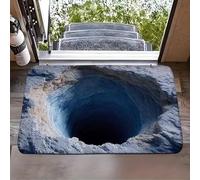 3D Hole Rug, Rugs That Look Like a Hole, Trap Optical Illusion Bottomless Non-Slip Doormat, Test & Game with Your Cat Or Dog, for Door Entrance, Bathroom, Living Room (5, 60 * 90cm/23.6 * 35.4in)