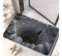 3D Hole Rug, Rugs That Look Like a Hole, Trap Optical Illusion Bottomless Non-Slip Doormat, Test & Game with Your Cat Or Dog, for Door Entrance, Bathroom, Living Room (2, 50 * 80cm/19.6 * 31.4in)