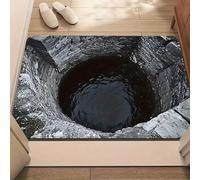 3D Hole Rug, Rugs That Look Like a Hole, Trap Optical Illusion Bottomless Non-Slip Doormat, Test & Game with Your Cat Or Dog, for Door Entrance, Bathroom, Living Room (12, 40 * 60cm/15.7 * 23.6in)