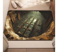 3D Hole Rug, Rugs That Look Like a Hole, Trap Optical Illusion Bottomless Non-Slip Doormat, Test & Game with Your Cat Or Dog, for Door Entrance, Bathroom, Living Room (3, 60 * 90cm/23.6 * 35.4in)