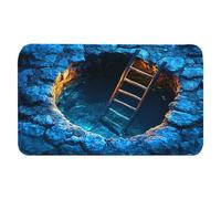 3D Hole Rug - Trompe L'œil Effet Carpet, Tapis anti-skid Floor, Fun Prank Style Decor | Unique Statement Flooring Accent for Entryway Kitchen Bathroom Indoor Halloween Porch Decorations