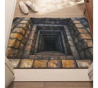 3D Hole Rug, Vortex & Bottomless Hole Design Non-Slip Doormat, Test & Play with Your Dog Or Cat, for Entrance, Living Room, Playroom, Office (#H,40 * 60 cm / 15.75 * 23.62 in)