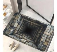 3D Hole Rug, Vortex & Bottomless Hole Design Non-Slip Doormat, Test & Play with Your Dog Or Cat, for Entrance, Living Room, Playroom, Office (#A,40 * 60 cm / 15.75 * 23.62 in)