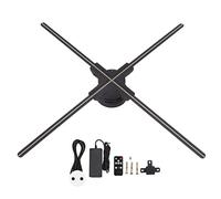 3D Hologram Fan 1600X832 Résolution 832 LEDs WiFi Hologram Fan Projecteur Hologram Fan Stéréo Machine de publicité Affichage avec AudioFor Christmas Halloween Party Decor 70cm
