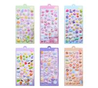 3D House Sticker Collection Book - Cute House Stickers for Stress Relief | Durable Stickers, 6 Pieces, Pass the Time, Holiday for Women and Girls