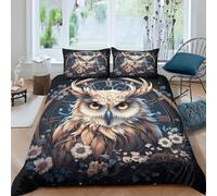 3D Housses De Couettes Enfant Chouette des Animaux 240X220 Cm avec 2 Taie d'oreiller, Housse De Couette Parure De Lit 1/2 Personnes, 3D Imprimé Microfibre Ensemble De Literie avec -49833869975