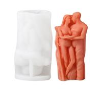 3D Hugging Couple Silicone Mold For Valentine's DIY Crafts | Flexible Love Shape Candle Soap Former | Resin Art Chocolate Ice Tray Kit | Romantic Handmade Gift Home Decor Maker