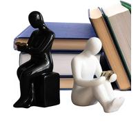 3D Human Bookends, Decorative Modern Bookend Pair, Adjustable Book Holder Organizer Stylish Book Holder, for Living Room Home Office Library Table Desktop Kitchen Friends Christmas Holiday Decor