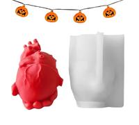 3D Human Heart Cake Mold, Realistic Non-Stick Casting Mold, High-Temperature Resistant, Dessert and Craft Tool for Muffins, Clay, Cement, Chocolate, Soap, Cupcake Topper,3.19x2.56x3.98 inches