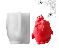 3D Human Heart Chocolate Mold Non-Stick For Resin Wax Cupcakes And More, Silicone Molds For Chocolate Versatile Creative Projects, Handmade Molds Approx. 3.19x2.56x3.98 Inches Baking And Crafting