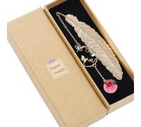 3d Hummingbird Pendant Metal Bookmark Glass Beads Handmade Vintage Bookmark With Gift Box Bookmark Gift For Women Kids Readers Teachers.[S77]