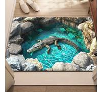 3D Illusion Floor Rug Non Slip Entryway Mat for Indoor & Outdoor Use,Non Slip Rug for Indoor & Outdoor,Playroom,Living Room,Office,Bedroom,Porch (E, 80 * 120cm)