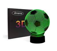 3D Illusion Football Lampe, Soccer LED Table Desk Decor 7 Couleurs Touch Control USB alimenté Lampe de Décoration de Fête, Visuelle 3D pour La Décoration Intérieure Cadeaux D'anniversaire De Noël