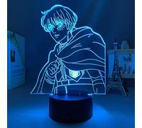 3D illusion lamp Figurine Armin ARLERT de Titan attaquant l'anime, 3D LED Lampe Illusion Optique Veilleuses 7 couleurs Changement Optique Tactile USB et Télécommande 3D Illusion Nuit Lumière