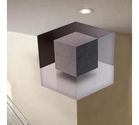 3D Illusion Wall Sticker, Abstract Geometric Peel And Stick Art, Visual Graphic Design, 3D Illusion Wall Decoration for Home, Apartment, Living Room, Bedroom, College Dorm, Dormitory, And Hotel