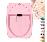 3D Imprimante à Ongles Intelligente professionnelle portable Automatique imprimante for Nail Art, Machine D'Impression D'Ongle Pour Salon De Manucure à Usage Domestique(Pink)