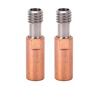 3D Imprimante Gorge Buse Ti Alliage Cuivre Bimétallique pour Ender 3 V2 Pro CR10 Haute Chaleur 2PCS (4,1 mm à travers l'alésage)