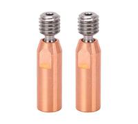 3D Imprimante Gorge Buse Ti Alliage Cuivre Bimétallique pour Ender 3 V2 Pro CR10 Haute Chaleur 2PCS (Alésage de 1,75 mm)