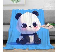 3D Imprimé Panda Baby Jeté de Lit Microfibre Literie Dessin animé Animal Couverture Lavable en Machine pour Jeunes Voyageurs Colocataires 80×90inch(200x230cm)