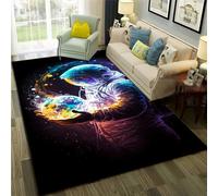 3D Imprimé Tapis Astronaute De La Planète Spatiale De Dessin Animé Salon Chambre Salle De Bains Carpet Antidérapant Enfants Filles Garçons Chambre Jouer Ramper Tapis De Sol 80 X 120 Cm -15403377815765