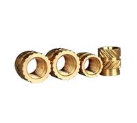 3D Imprimer les écrous en bronze, Écrou moleté thermofusible en laiton M2 M2.5 M3 M4 M5 M6, paquet de 360, plusieurs tailles(Length 10mm 10pcs,M2(OD3.2mm))