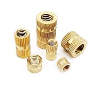 3D Imprimer les écrous en bronze, Écrous d'insertion moulés par injection en laiton massif, filetage en cuivre, M1,6 à M10, paquet de 5/10/25/50 pièces(Length 16mm,5pcs M8 (OD 12mm))