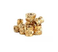 3D Imprimer les écrous en bronze, Écrous filetés moletés en laiton thermodurcissables for pièces d'impression 3D, tailles multiples M2-M6(Length 6.5mm,M4xOD7.0 (30Pcs))