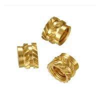 3D Imprimer les écrous en bronze, Écrous filetés moletés thermofusibles en laiton M1,4 à M8, paquet de 10, 20 ou 100 pièces(10mm,M4 OD 7mm 20pcs)