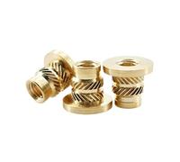 3D Imprimer les écrous en bronze, Insert thermofusible en laiton, bride moletée, écrou type T, M2 à M8, paquet de 10 ou 20 pièces(M6xL11.7xOD8.7,20Pcs)