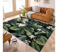 3D Imprimés Tapis 3d ForêT Tropicale Plantes Vertes Fleurs Poil Ras Doux Lavable en Machine Antidérapant Vert Tapis Salon Chambre Coucher Salle à Manger D'intérieur Paillasso Moderne 160x230 cm