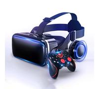3D Jeux Lunettes avec Télécommande, VR Casque de Réalité Virtuelle pour Vidéo Films pour 14 13 12 11 Pro Max, VR Casque pour Android S23 S22 S22 S21 S20 Téléphone Smartphones 4.5-6.3in