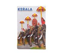 3D Kerala India Aimant de réfrigérateur souvenir de voyage pour la maison, la cuisine, le réfrigérateur, la décoration de réfrigérateur