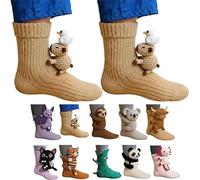 3D Knit Animal Socks, 2026 New Sloth Floor Sock for Christmas, Cute Novelty Animal Socks, Hand Crochet Knit Knitted Sock, Breathable Anti-Sweat Design for Men & Women (Capybara)