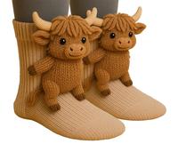 3D Knit Animal Socks, Cotton Warmth Animal Socks, Double-Layer Hand Crocheted, Cute & Fun Christmas Gifts (11)