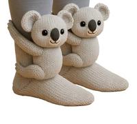 3D Knit Animal Socks, Cotton Warmth Animal Socks, Double-Layer Hand Crocheted, Cute & Fun Christmas Gifts (8)
