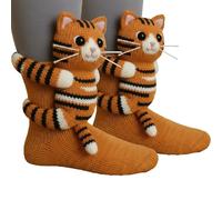 3D Knit Animal Socks, Cotton Warmth Animal Socks, Double-Layer Hand Crocheted, Cute & Fun Christmas Gifts (1)