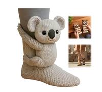 3D Knit Animal Socks,Cute Handmade Crocheted Animal Sock,Novelty Winter Warm Thick Floor Sock,Cozy Winter Home Socks (I)