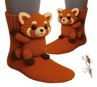 3d Knit Animal Socks For Women,Animal Hug Socks,Sloth SocksHand Crocheted,Breathable Comfort For Men & Women (1 pair,H)