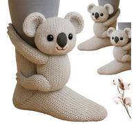 3d Knit Animal Socks For Women,Animal Hug Socks,Sloth SocksHand Crocheted,Breathable Comfort For Men & Women (2 pairs,A)
