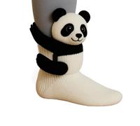 3D Knit Animal Socks for Women - Fuzzy Handmade Animal Hugging Socks with Double Layer Cotton, Warm & Cozy (K)