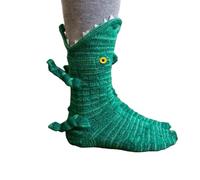 3D Knit Animal Socks for Women - Fuzzy Handmade Animal Hugging Socks with Double Layer Cotton, Warm & Cozy (E)