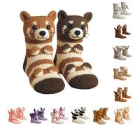 3D Knit Animal Socks, Handmade Cute 3D Animal Pattern Winter Socks, Double-Layer Cotton Warm Cozy Sock for Women Men