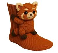 3D Knitted Animal Socks, Hand Crocheted Animal Socks, Double Layer Cotton, Warm Hug