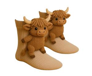 3D Knitted Animal Socks, Hand Crocheted Animal Socks, Double Layer Cotton, Warm Hug