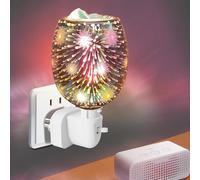 3D Lampe Daromathérapie, Lampe À Parfum Électrique, Brûleur De Cire Électrique, Brûleur Cire Fondant Parfumé, Brule Parfum Electrique, Parfum D'intérieur pour Décor Yoga Spa Chambre À Coucher(Orange)