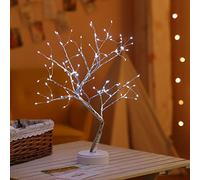 3D Lampe de table 108 LED USB Fil de Noël de Feu cuivre Arbre Veilleuse Bar Décor féerique Lumière Pour L'Maison de vacances intérieur Chambre (108leds warm white)